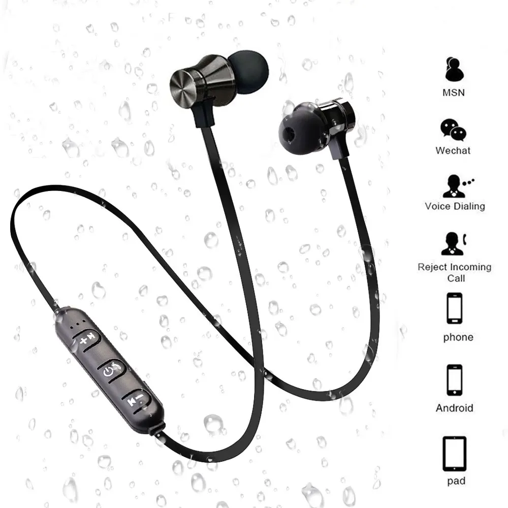 Auricolare Bluetooth senza fili magnetico sport Stereo auricolari impermeabili auricolare in-ear Wireless con microfono per IPhone 7 Samsung