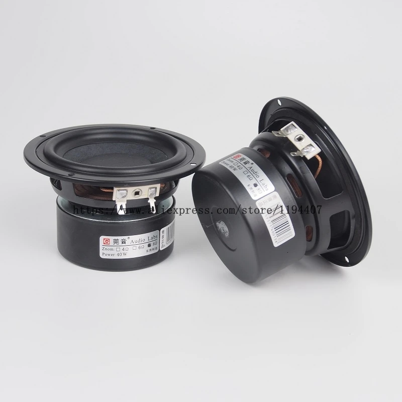 1 шт. 4 дюйма Hi-Fi 8ohm сабвуфер динамик аудио супер бас НЧ динамик громкий динамик 40 Вт Высокая мощность