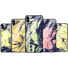 

ONE PIECE Luffy Zoro Glass Phone Case Cover For iphone X XR XS 11 12 Pro For Samsung Galaxy
