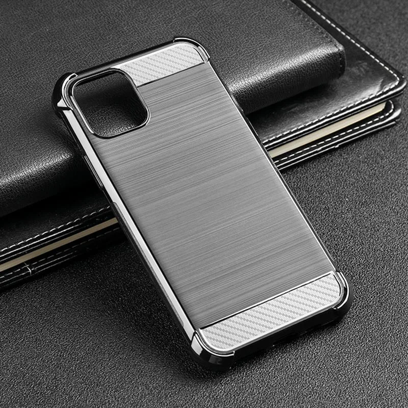 Carbon Fiber Case for iPhone 11 Pro Max iphone11 11pro 2019 Case Coque iPhone 7 8 6 6s Plus X XS Max XR Soft Back Cover Bumper