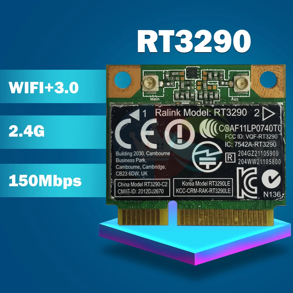 Беспроводная Wi-Fi-карта RaLink RT3290 Half Mini PCIe BT3.0 Wlan SPS:690020-001 для HP CQ58 M4 M6 4445S DV4 G4 G6 G7 |