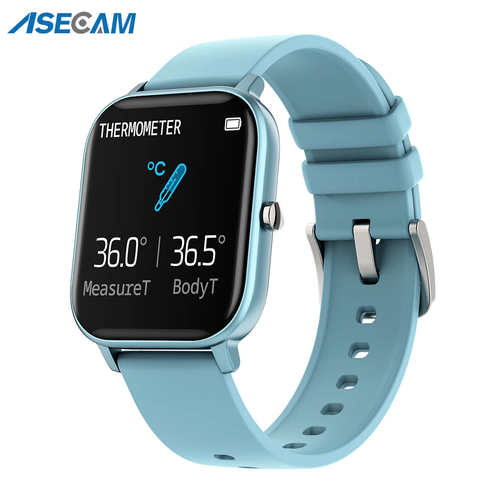 

a6 Pro Smart Watch Temperature IP67 Waterproof Full Touch Fitness Tracker Heart Rate Monitor Women Men Smartwatch