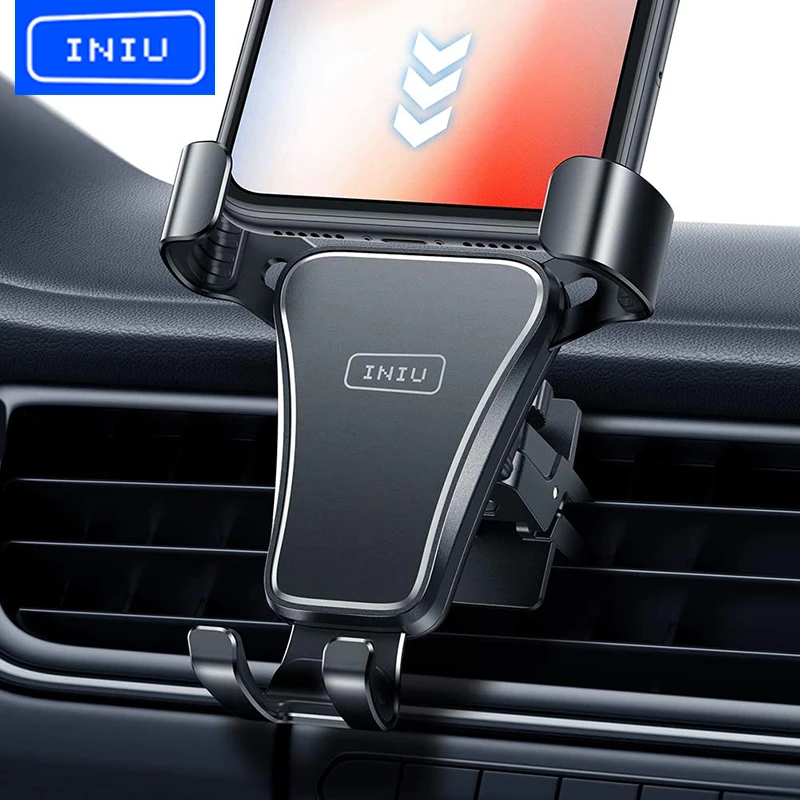 mobile holder INIU Gravity Car Holder For Phone Air Vent Mount Mobile Stand GPS Support For iPhone 13 12 11 Pro Max Huawei Xiaomi Samsung S21 cell phone stand