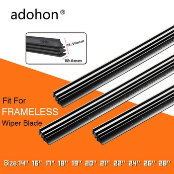 

adohon 1PCS Vehicle Windshield Insert Natural Rubber Car Wiper Blade Strip (Refill) 6mm 26"28"30"32" Frameless Wiper Accessories