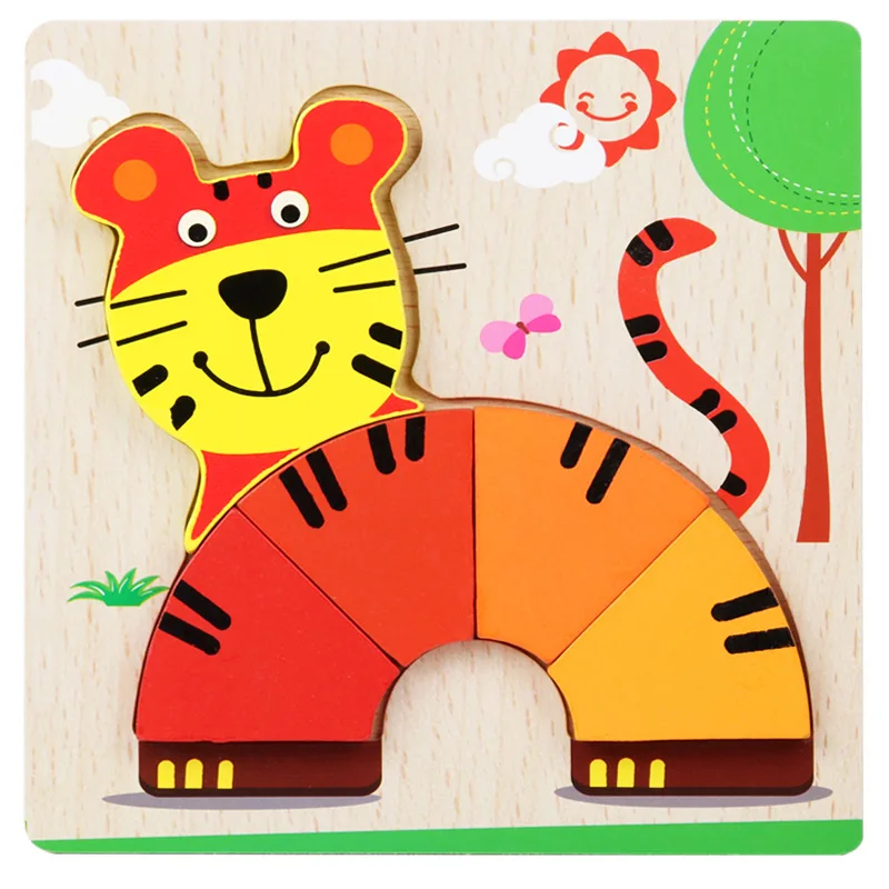 Puzzle Wooden Toys Building For Baby Early Educational (25)