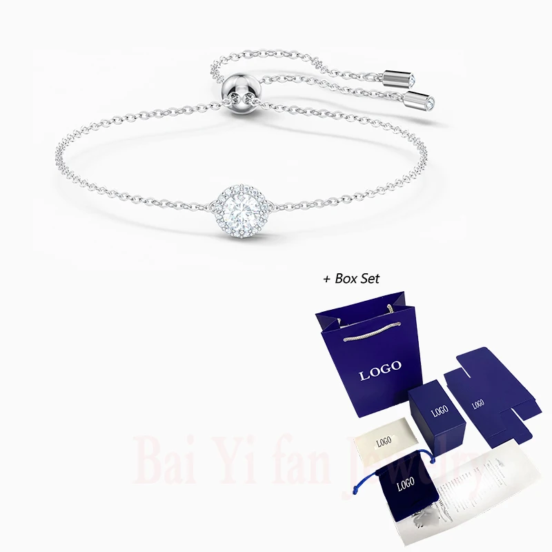 

2020 Fashion SWA New ANGELIC ROUND Bracelet Simple and Exquisite Round Decorative Slider Adjusting Bracelet Women's Jewelry Gift
