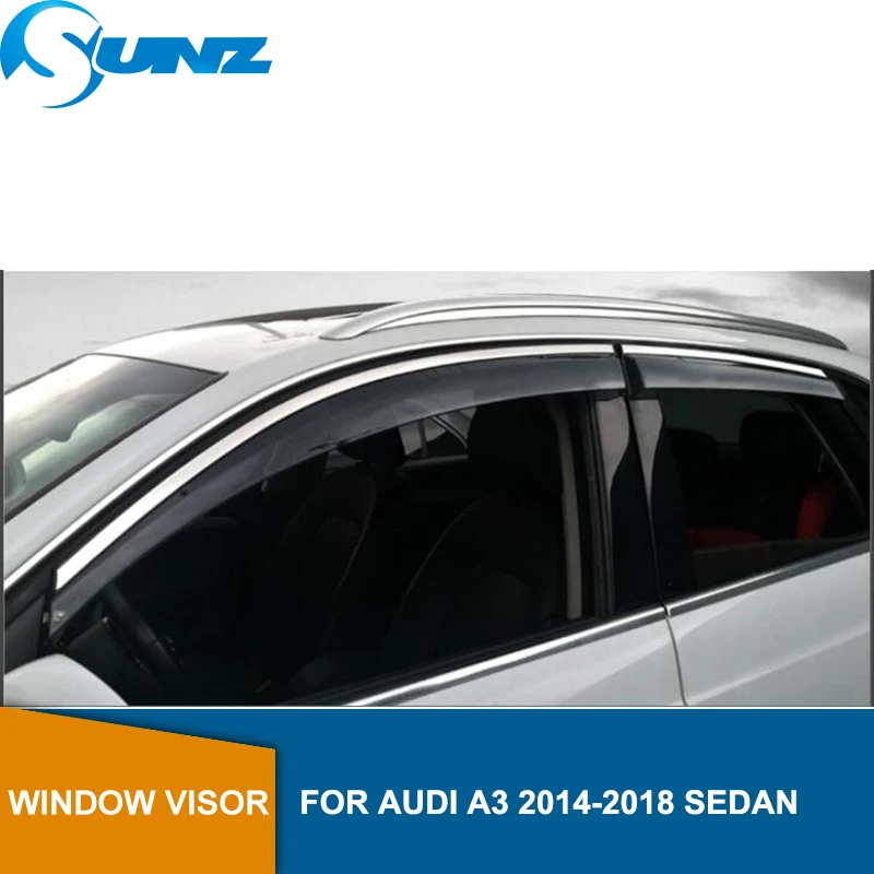 

Side window deflectors rain guards for Audi A3 2014-2018 wind visor for Audi A3 2014 2015 2016 2017 2018 SEDAN accessories SUNZ