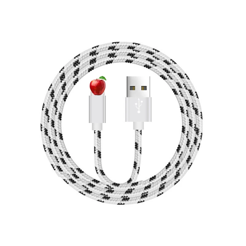 NATTHSWE Tiger кожа плетение USB кабель для передачи данных Быстрая зарядка линия для iPhone X 8 8plus 7 7plus 6s plus 5S iPad