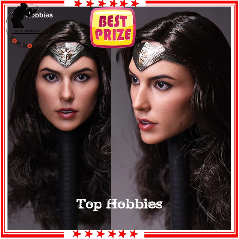 

1/6 Scale Action figure Wonder Woman Female Head Sculpt Carving Gal Gadot Model Fit 12"Hottoys Ph TBLeague Body Doll Toys Gift