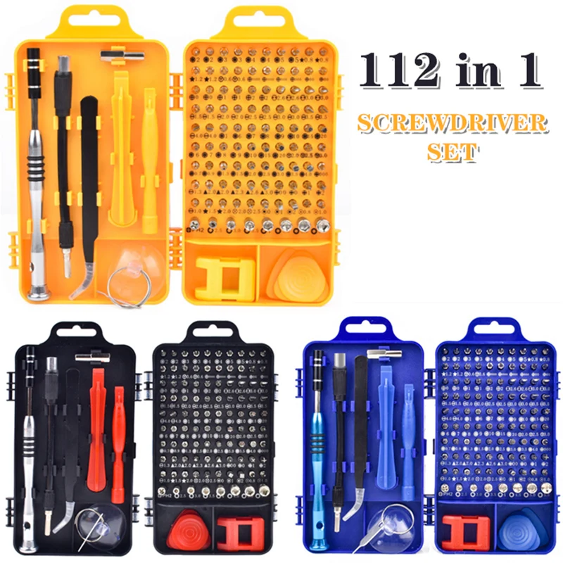 

112 in 1 Magnetic Screwdriver Set Screw Driver Bit Set Multifunction Precision Mobile Phone Device Computer Repair Kit Set Tools