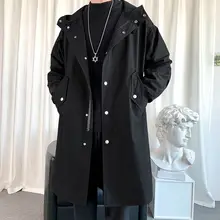 Куртка мужская длинная свободного покроя винтажная ветровка