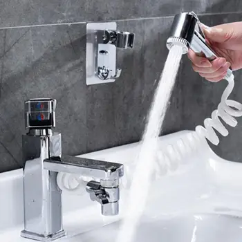 

Bathroom Faucet Extender Shower Stainless Steel Handheld Telescopic Small Nozzle Set Bathroom Supplies Shower Electric For Bath