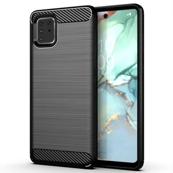 

50pcs/lot For Samsung Galaxy A91/M80S Carbon Fiber Brushed Shockproof Luxury Flexible TPU Gel Case For Samsung Galaxy S10 lite