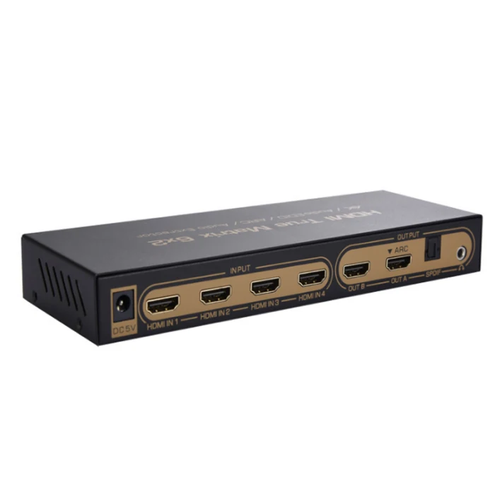 6 в 2 из HDMI матричный распределитель поддержка HD 4K x 2K 3D Аудио Видео конвертер с пультом дистанционного управления SP99