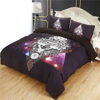 

Home Textile wolf pattern printing bed cover home comforter bedding set duvet cover Queen King bed set Quilt Cover Pillowcase