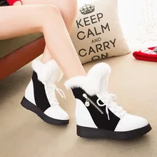 Ботинки на меху зимние теплые женские ботильоны, зимняя обувь новые стильные женские зимние ботинки из флока без застежки с круглым носком женская обувь S029