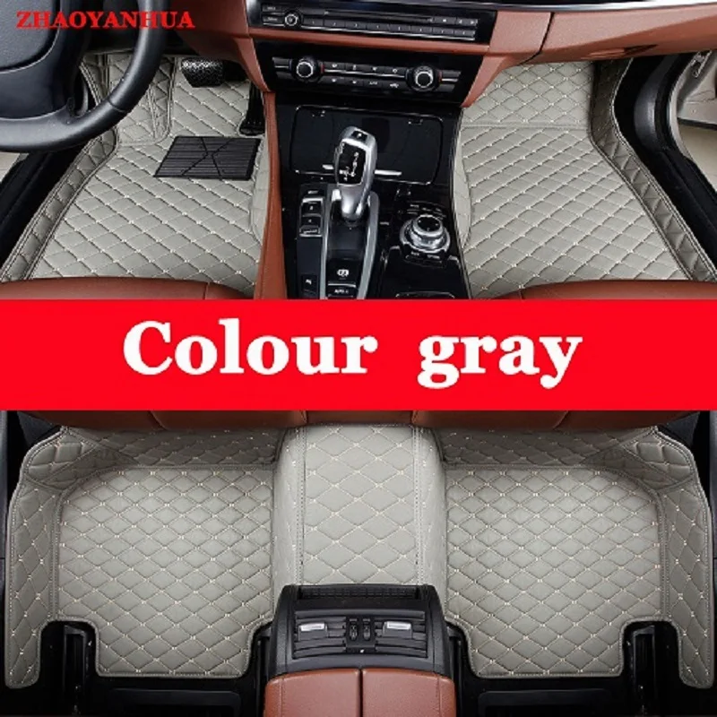 

Custom car floor mats for Toyota Vios Ralink Land cruiser 4500 LC100 Previa Waterproof leather Anti-slip carpet