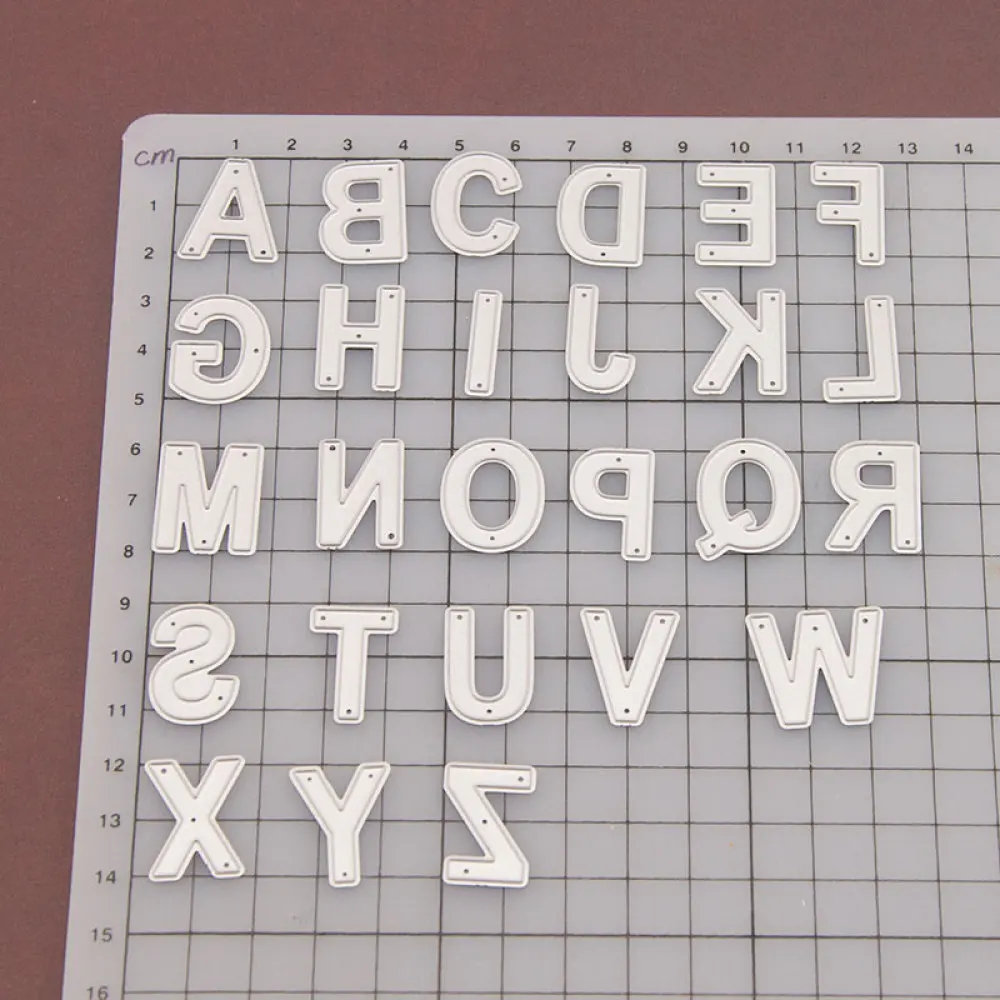 Metal DIY Scrapbooking Photo Alphabet Letter Die Cutting Dies Decoration Embossing Craft Card Template 26 Pcs/set | Дом и сад