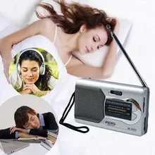 Мини коротковолновой приемник Карманный AM/FM радио с разъемом для наушников портативная телескопическая антенна на батарейках для бега