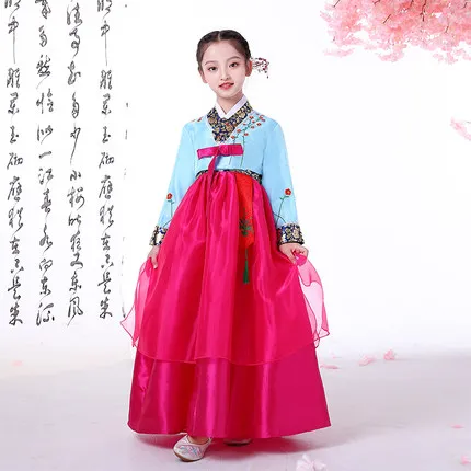 Вышитое корейское ханбок платье для женщин традиционный дворец свадебная одежда этнический танец меньшинств костюм Оригинальная одежда наряд