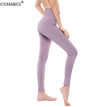 

CUHAKCI Sexy Leggings Women Workout Clothes Push Up Leggings Fitness Leggins Female Elastic Slim Quick Drying Solid Skinny Pants