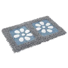 50x80 cm Fluffy Bathroom Floor Area Rug for Bedroom Mat Carpet Soft Petal Carpet for Living Room Cotton Chenille Doormat Non-Sli