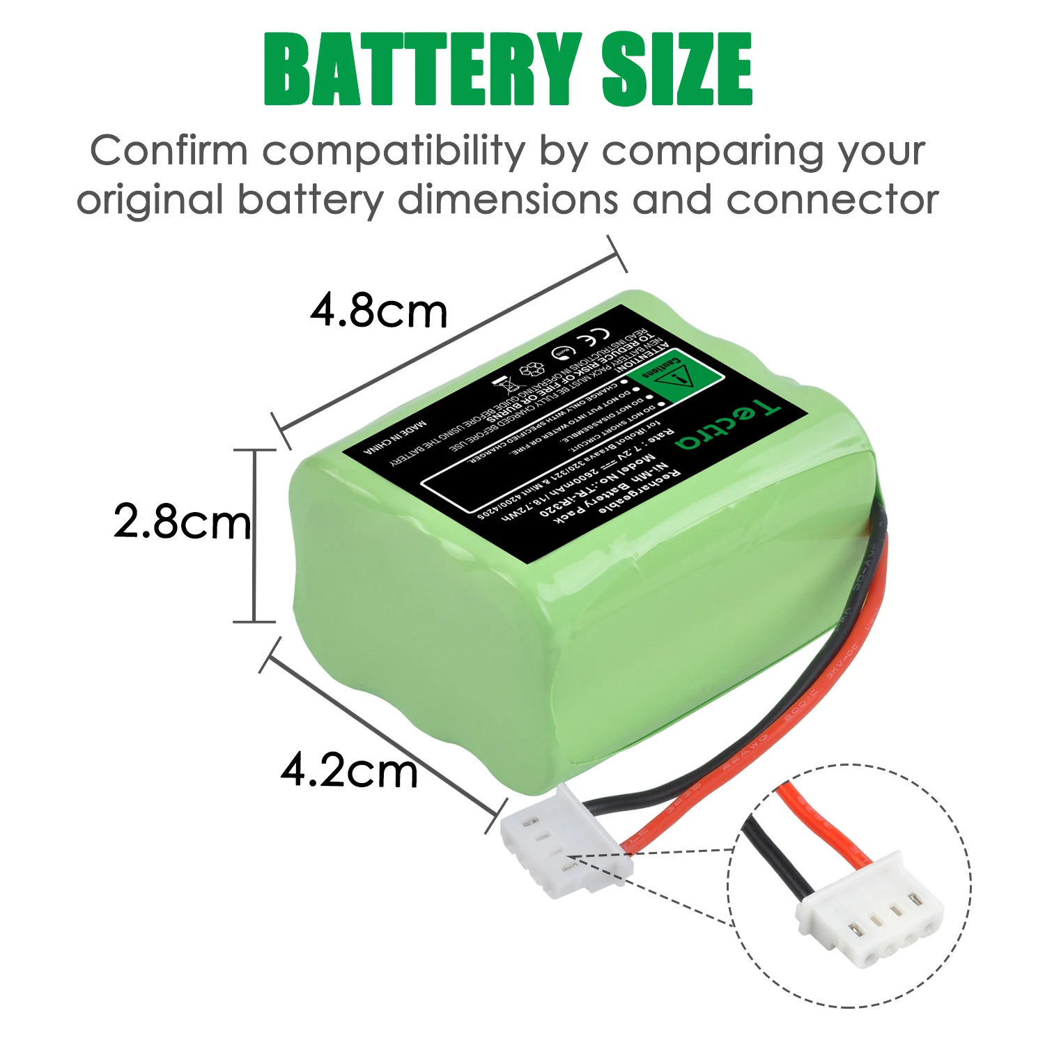 7.2V Ni MH Battery 2600mAh for iRobot 