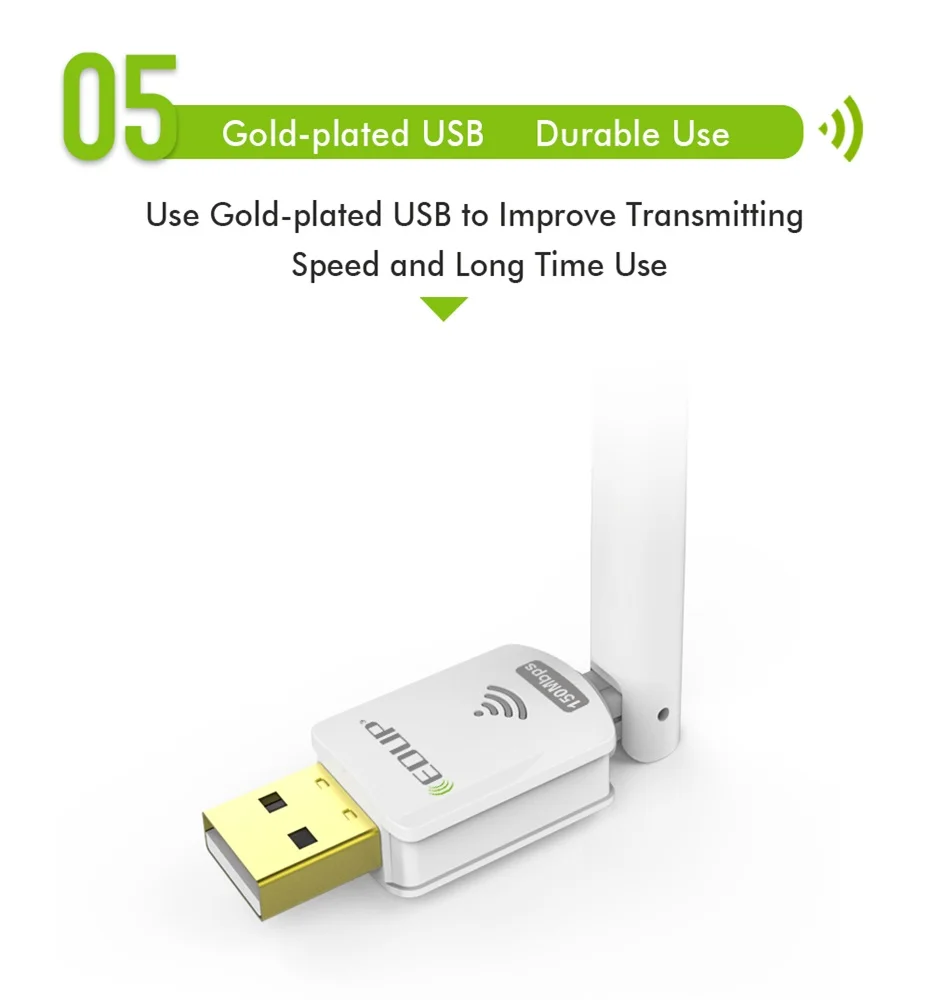 wireless card for pc EDUP 150Mbps USB WiFi Adapter and Play Wireless Wi-Fi Network Card Antenna 802.11 a/b/g/n LAN for Windows Driver Free EDUP usb wifi adapter