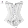 Women Steampunk Overbust Corset Hollow Out Mesh Waist Bustier Top Black White Gothic Corselet Basques ► Photo 2/6