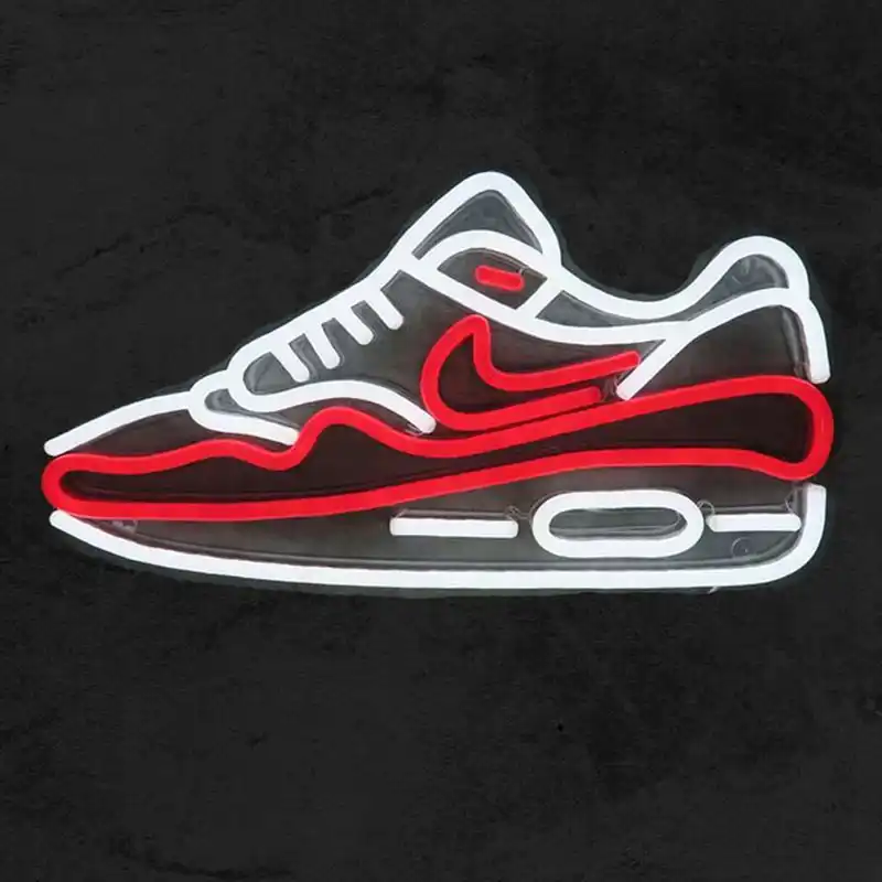 カスタムロゴ空気靴3d Ledフレックス透明アクリルプレキシガラスネオンサインライト文字盤パーティー結婚式の背景の装飾 飾り額 看板 Aliexpress