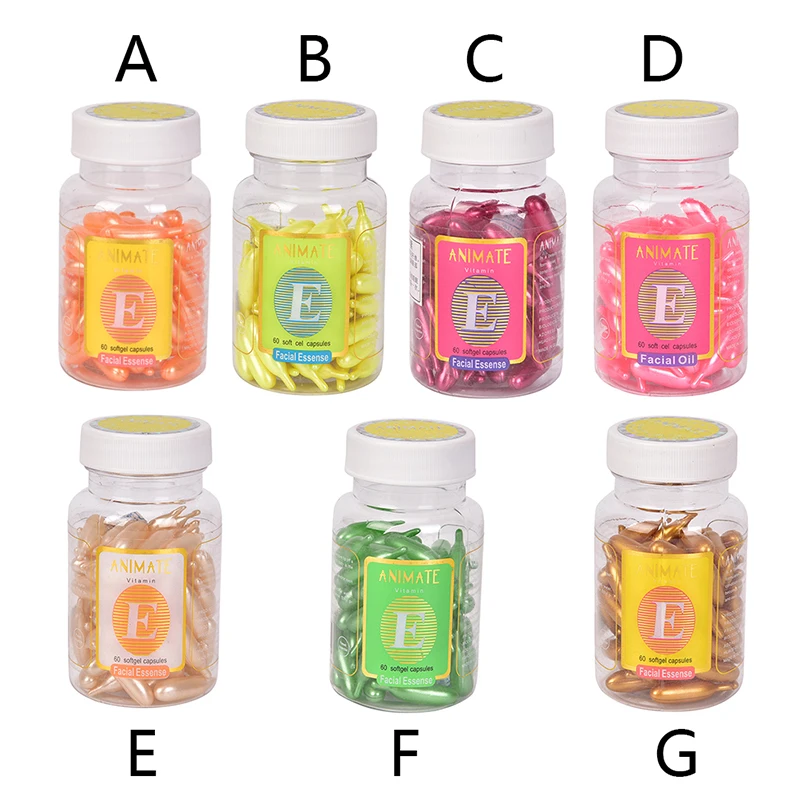 60 Capsules Vitamin E Face Serum Capsule Whitening Freckle Remover Repair Ance Scar Hydrating Capsule Vibrant Glamour