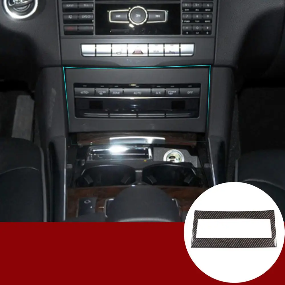 

For Mercedes-Benz E-Class W212 ABA Carbon Fiber/Silver Center console Air-Condition Switch Cover Trim Car Interior Accessories