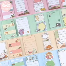 Bloc notes pliable créatif, 260 pièces/lot, 7 Styles, dessin animé, ananas, chat, papeterie de bureau 
