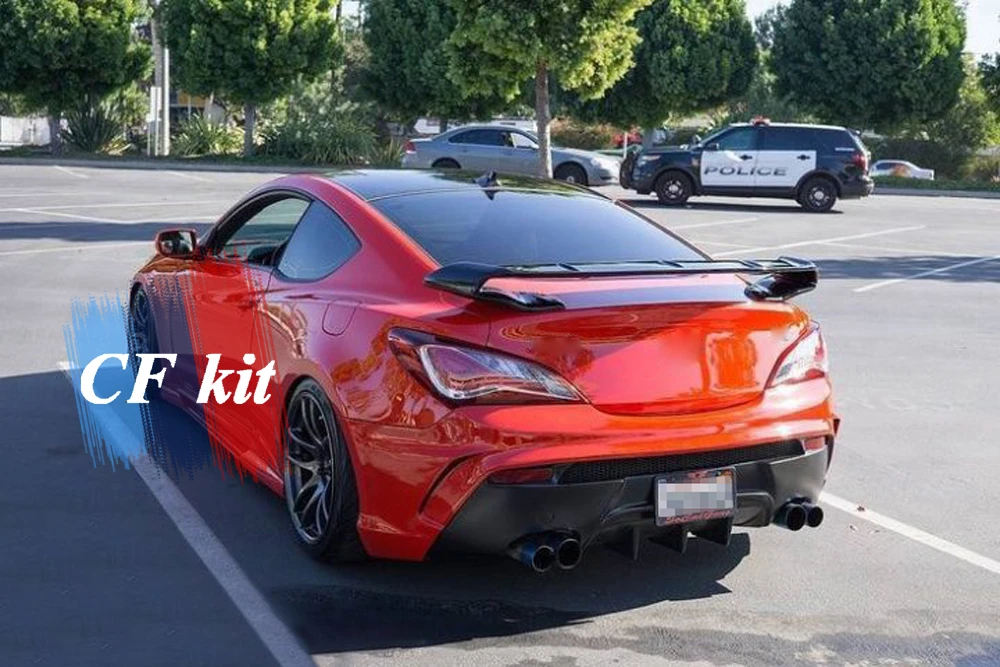 RS стильный задний багажник из углеродного волокна для hyundai Coupe Genesis Rohens 2009-2011 задний спойлер бампер для автомобильного стайлинга