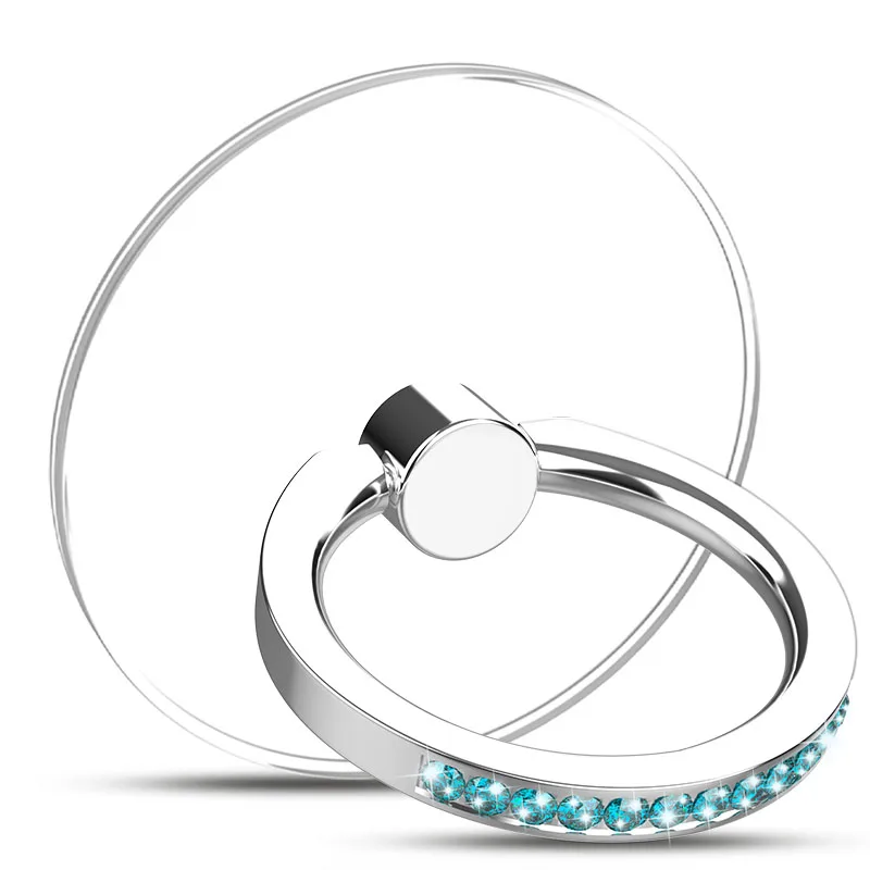 Điện Thoại Giá Đỡ Chiếc Nhẫn Đứng Kim Cương Trong Suốt Kẹp Ngón Clear 360 ° Độ Chân Đế Tương Thích iPhone flexible phone holder Holders & Stands