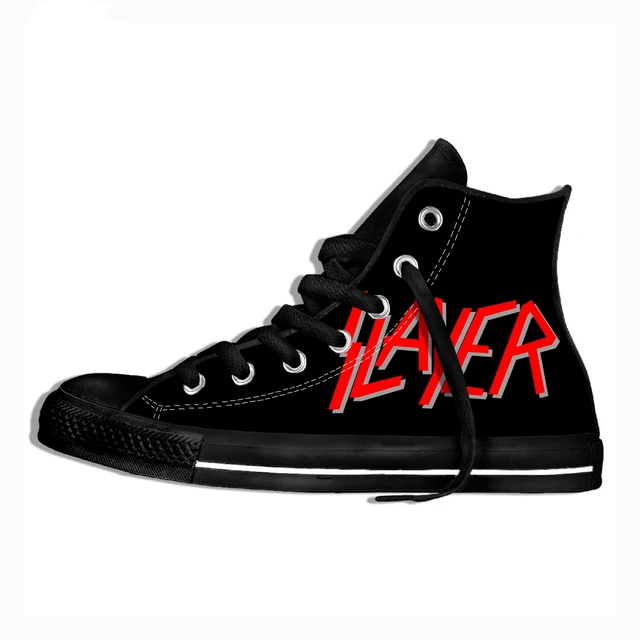 Sada Inocencia Sureste El Metal banda Slayer Rock thrash Metal música zapatos patrón de Color  blanco ligero zapatillas de deporte casuales de lona corriendo|Zapatillas  para caminar| - AliExpress