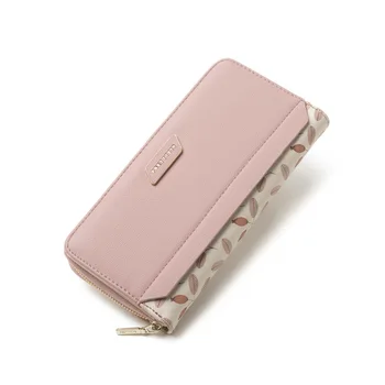 

2020 new style Japanese and Korean small fresh leaf long women's wallet student multi-function large-capacity wallet wallet