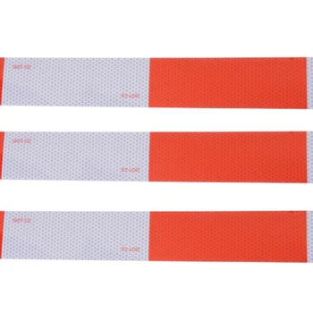 

Hot 5cmx9m Night Reflective Tape DIY Conspicuity Trailers Marking High Intensity Safety Warning Waterproof Stickers Red White