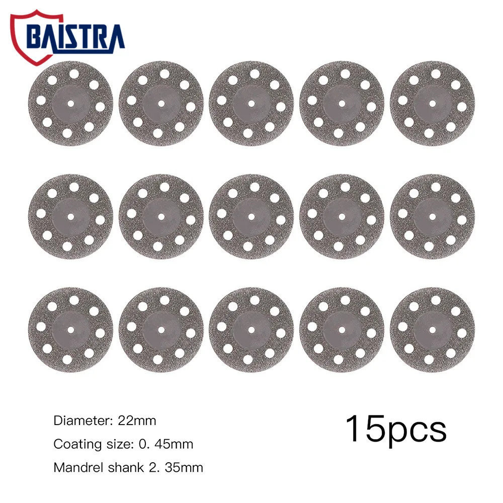 15Pcs Dental Lab Diamond Disc Disks Double Side Cutting Disc Dentistry