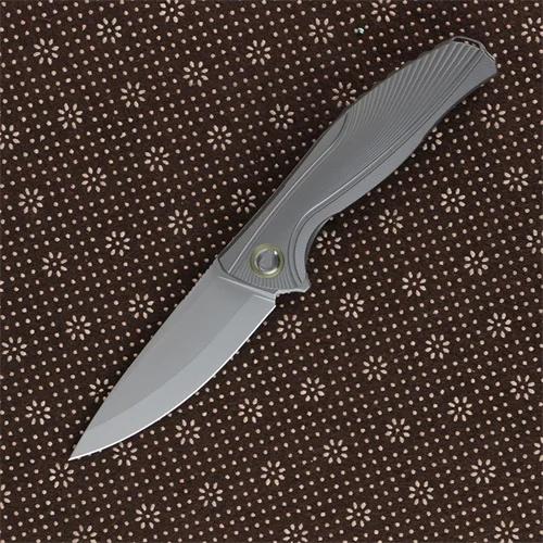 Зеленый шип F7 Флиппер складной нож подшипник M390 лезвие TC4 титановая ручка Открытый Отдых Охота Карманный Фруктовый Нож EDC инструменты - Цвет: B