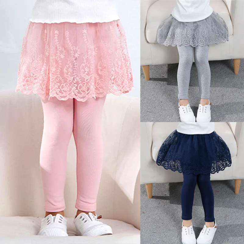 Girls-Leggings-Spring-Autumn-Skirt-Pants-Lace-Princess-Kids-Trousers ...