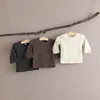 0 to 24M 2020 Kids Autumn Winter T-shirts Children Baby Boy Girls Clothes Pullover Long Sleeve Solid Cotton Warm Clothing Tops 6