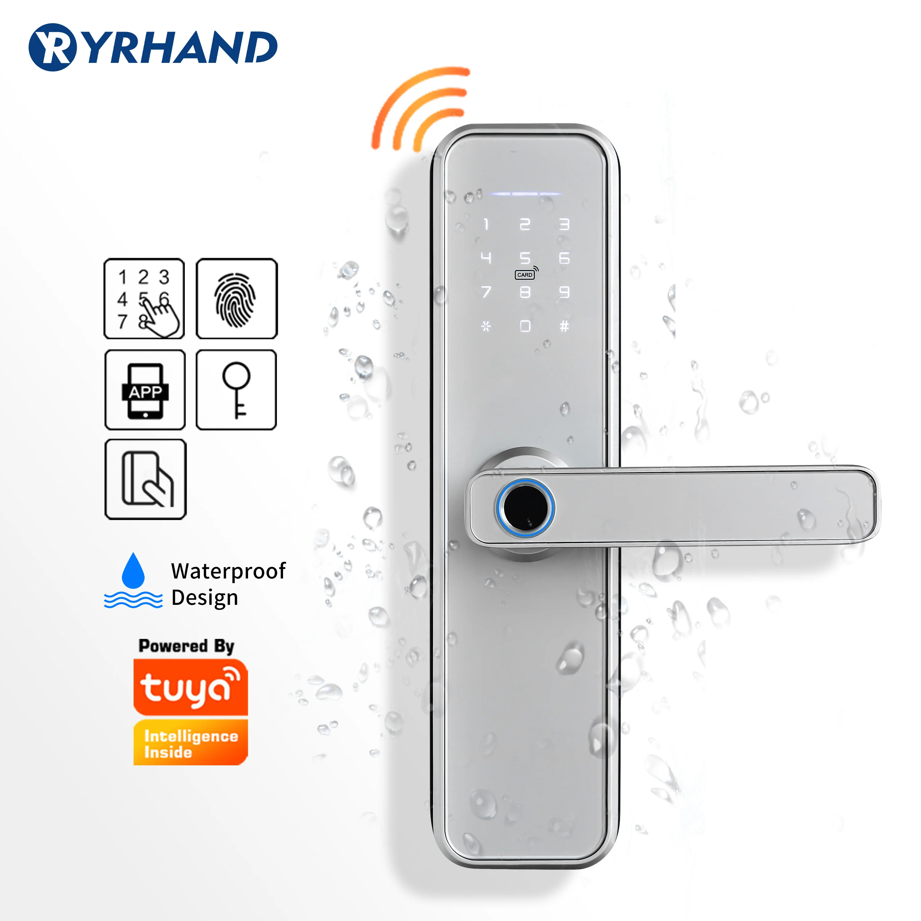 Умная деталь Tuya домашний БЕСКЛЮЧЕВОЙ замок безопасности Wi Fi Пароль RFID карта