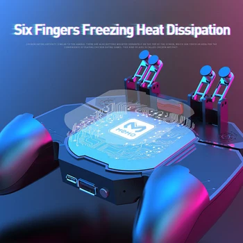 

Memo DL88 Six fingers Cooler Handle Semiconductor Cooling Fan Holder For PUBG for Mobile Phone Radiator Gamepad Controller