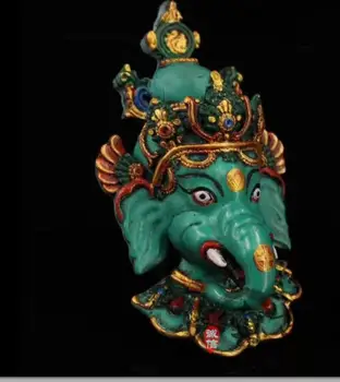 

Tibet Crafts Nepal manual Painted lacquer Elephant trunk Fortune head Hang like Hang on the wall Town house Ward off evil