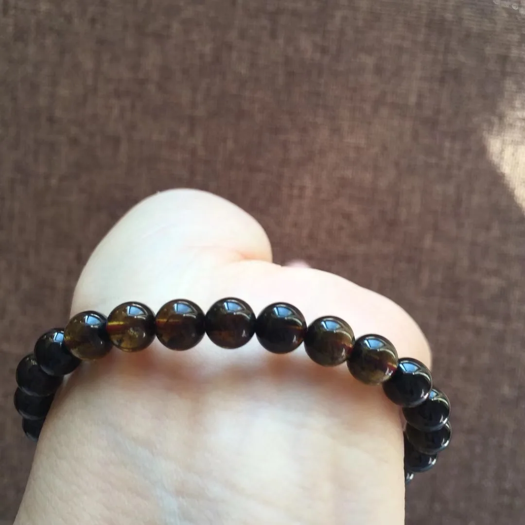

Natural Dark Color Tourmaline Bracelets Crystal Transparent Color Rich Simple Versatile Fashion Generous Workmanship Fine
