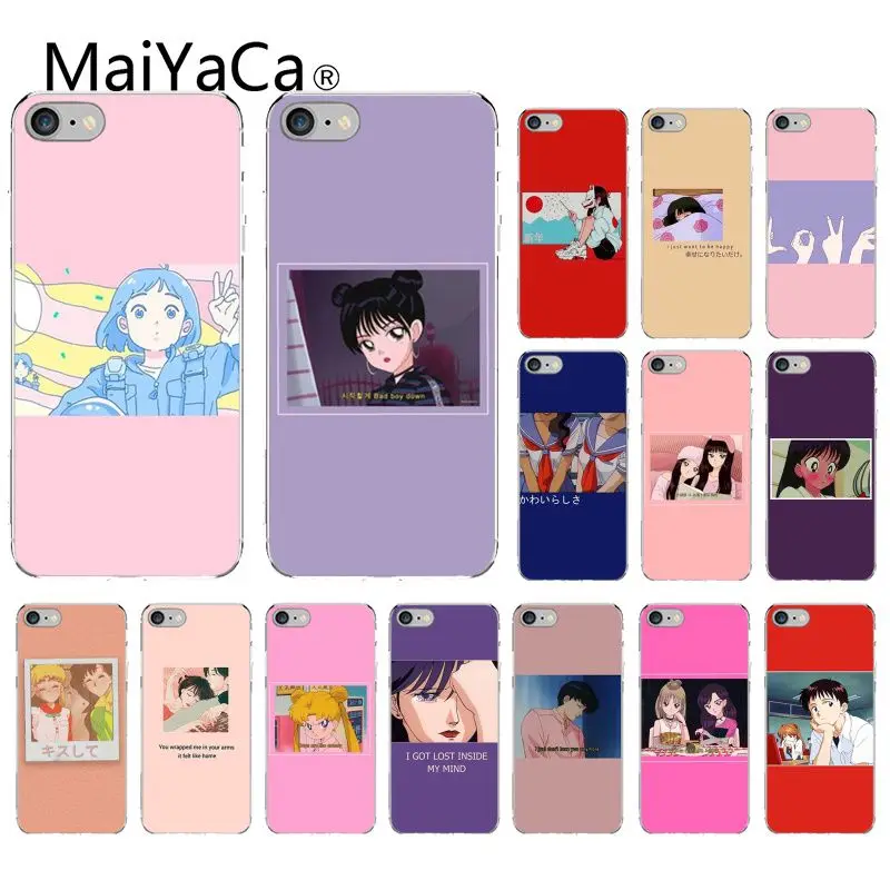 

MaiYaCa Japanese anime Love Friend ART Colorful Cute Phone Case for iPhone 8 7 6 6S Plus X XS MAX 5 5S SE XR 10 Cover