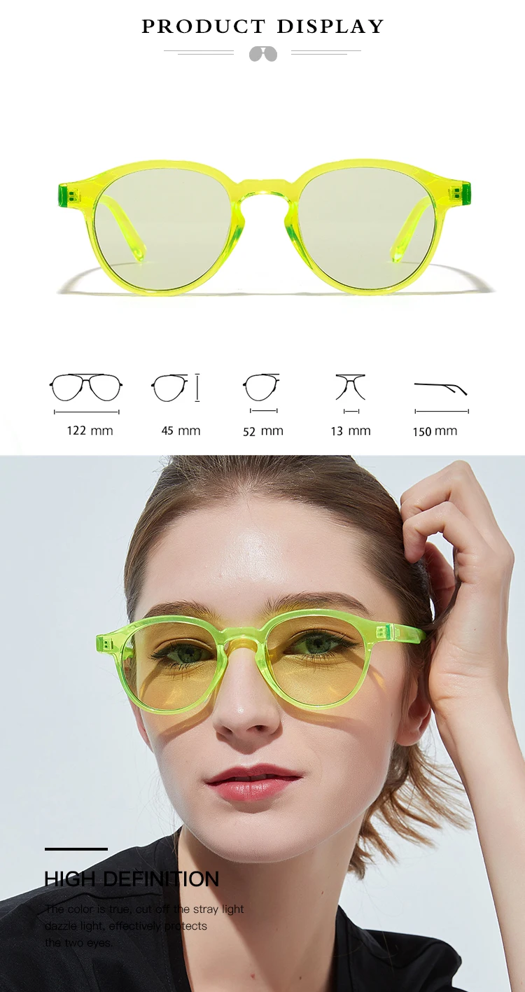 Disco Dancing Fashion Round Glasses Hip-hop Small Glasses