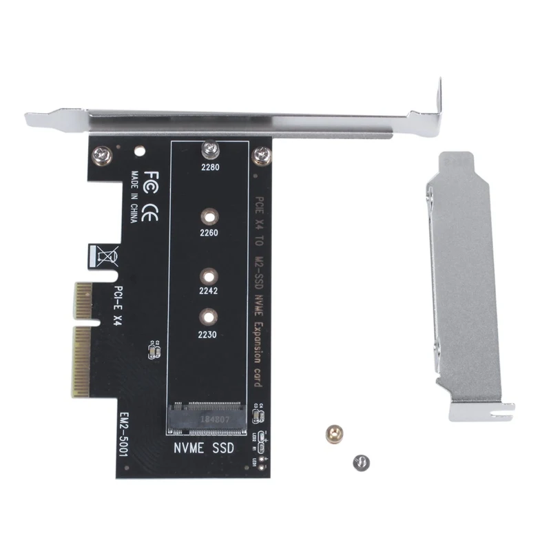 

PCI-Express PCI-E 3.0 X4 to M.2 NGFF M Key Slot Converter Adapter Card M2 Nvme PCIE SSD Riser Card for Desktop Support 2230 2242