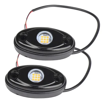 

2pcs Shockproof Anti-Corrosion For Car ATV SUV Offroad LED Rock Light Accessories Truck Boat Aluminium Alloy Underbody Glow